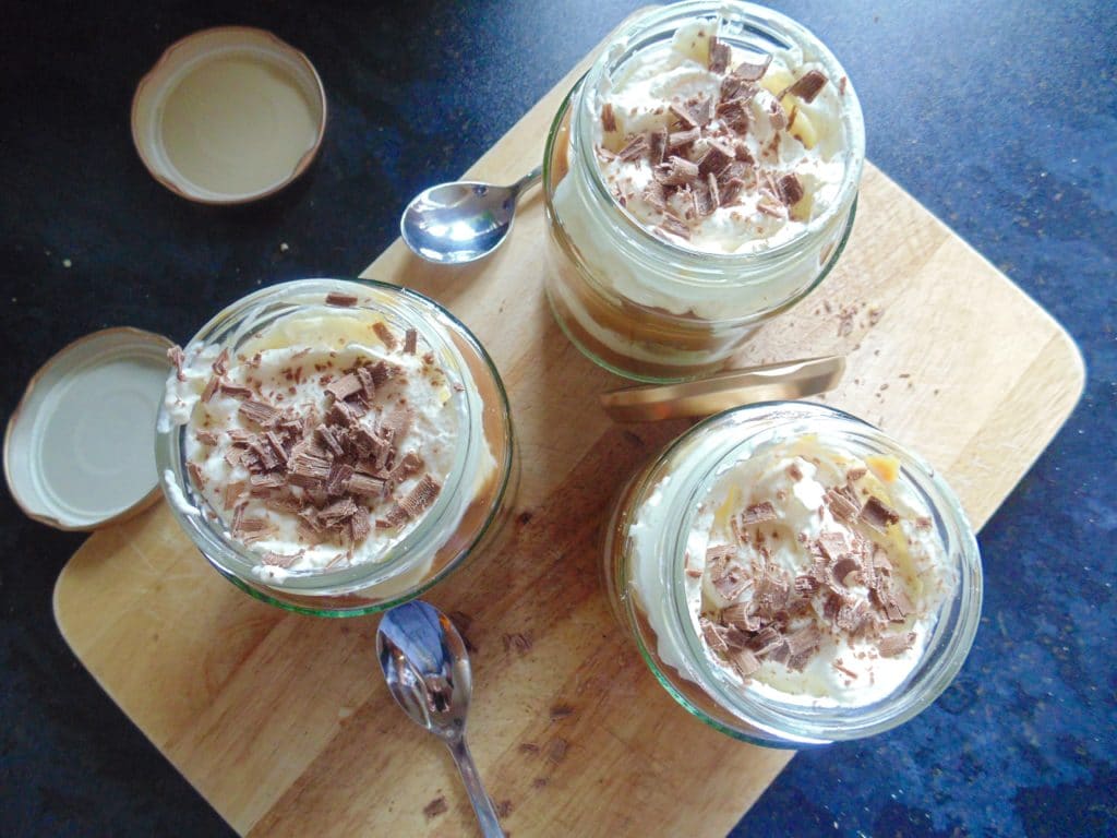 banoffee pie in a jar