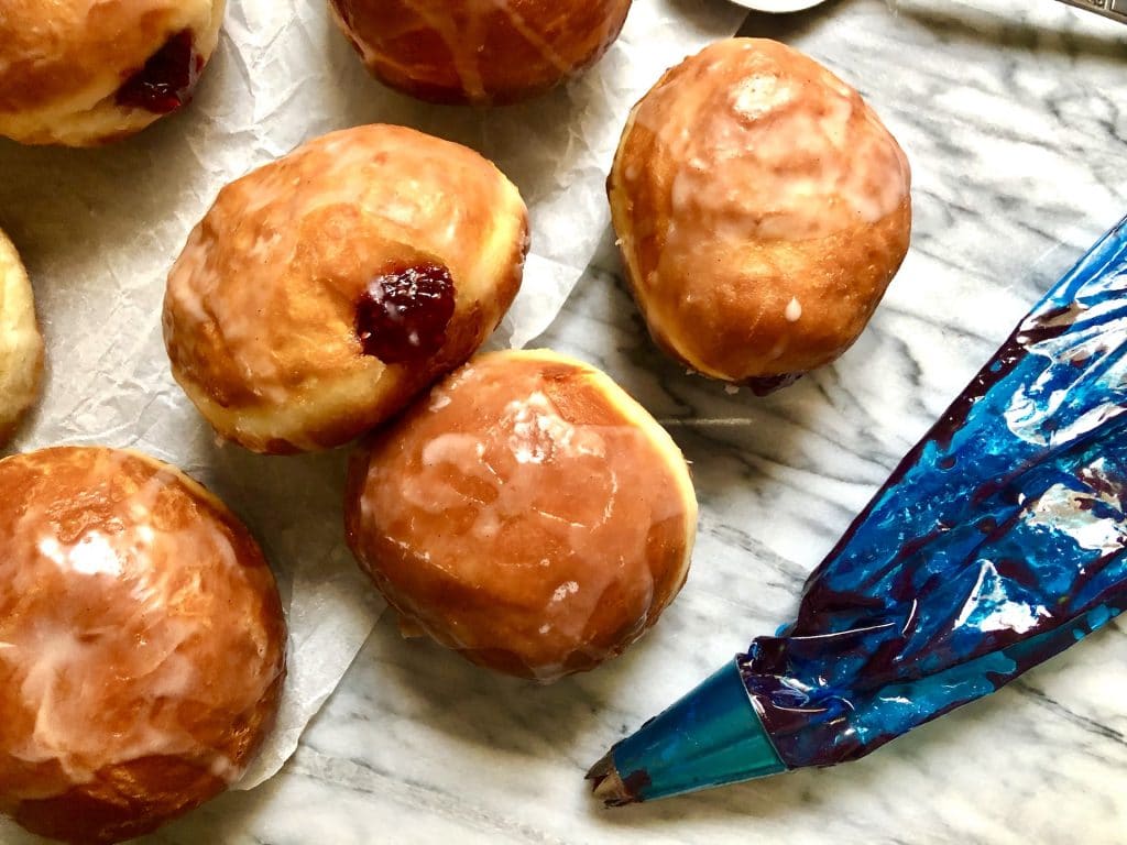 glazed polish doughnuts (paczki)