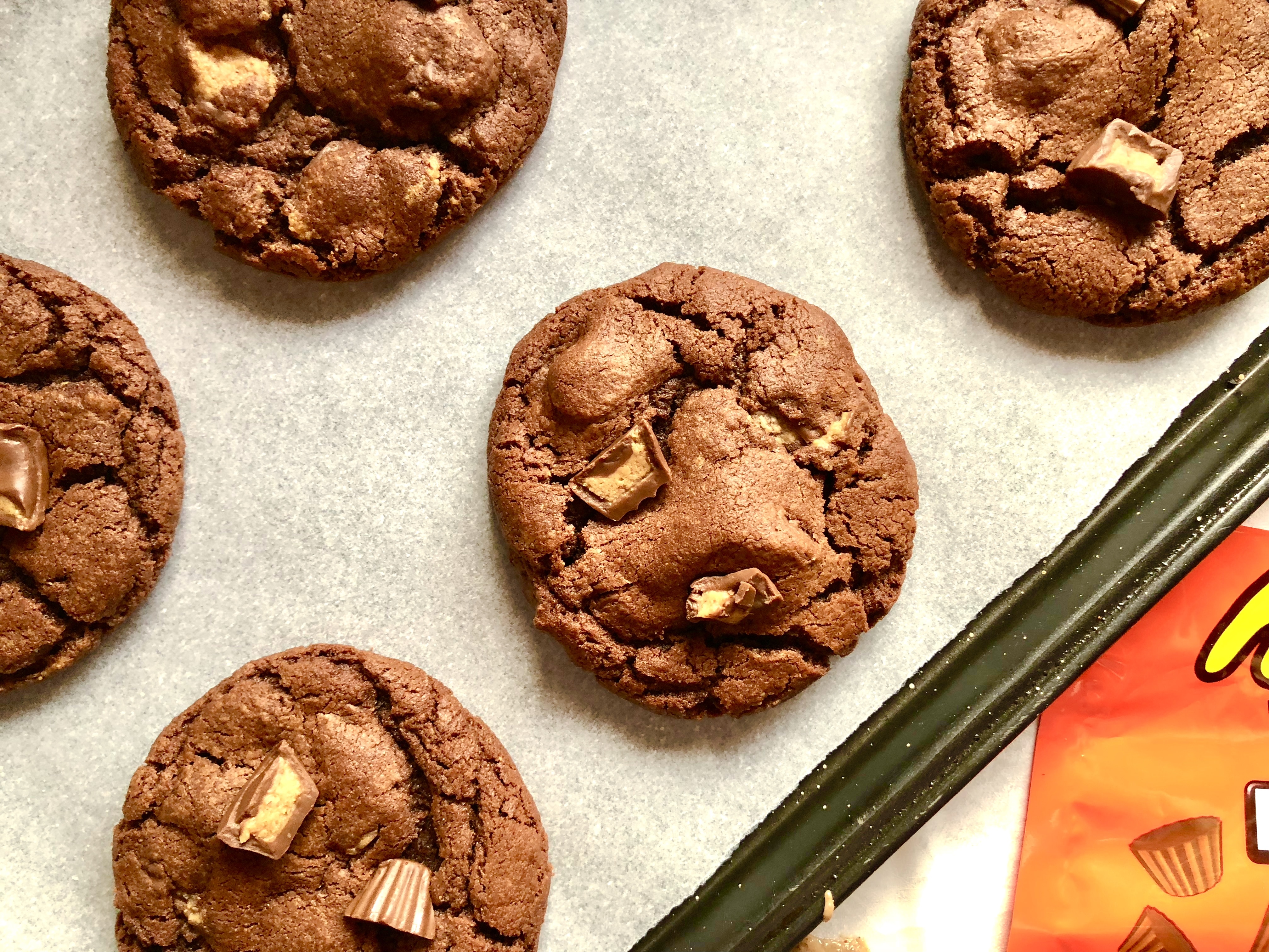 reese's chocolate peanut butter cup cookies