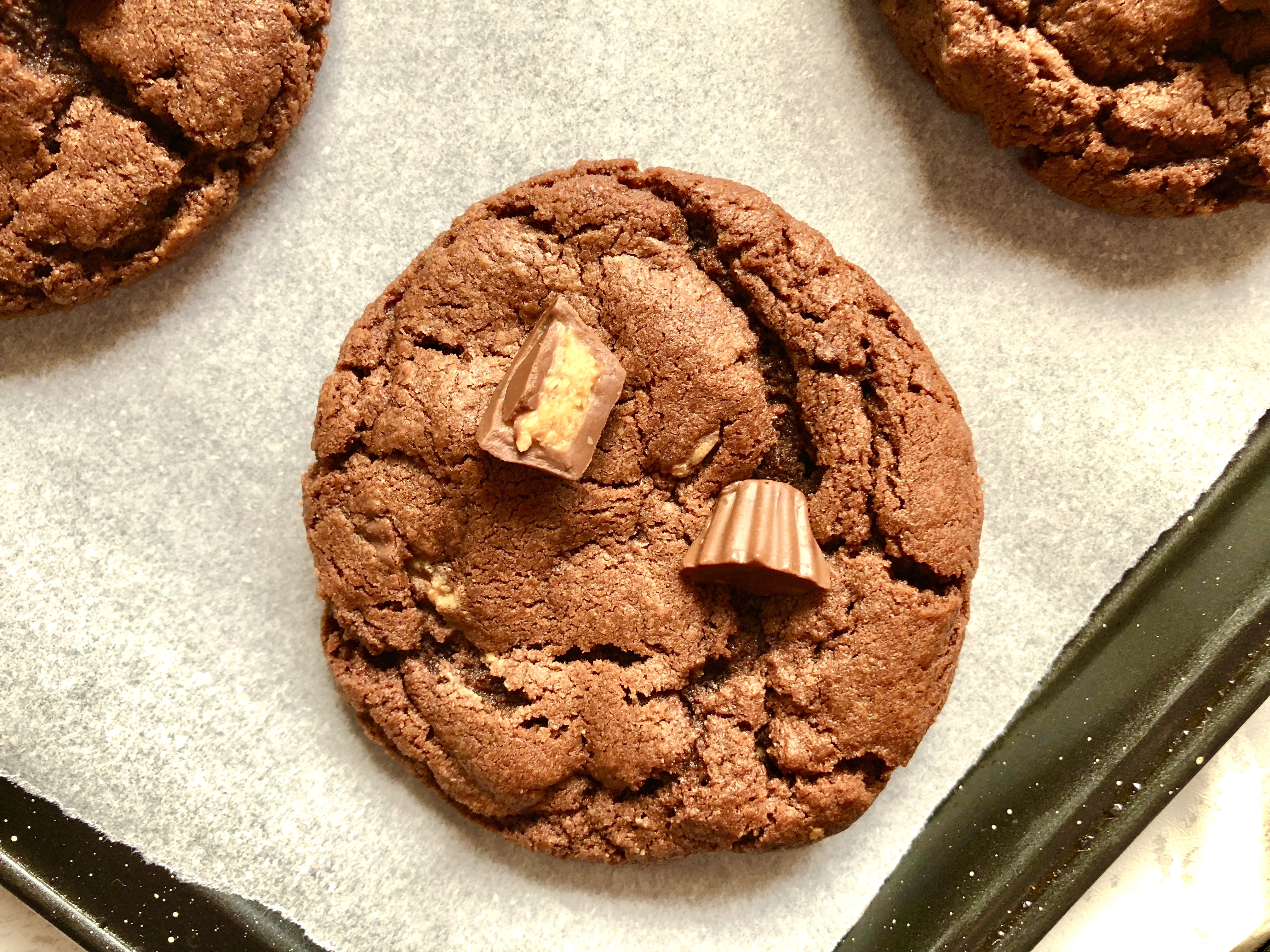 reese's chocolate peanut butter cup cookies