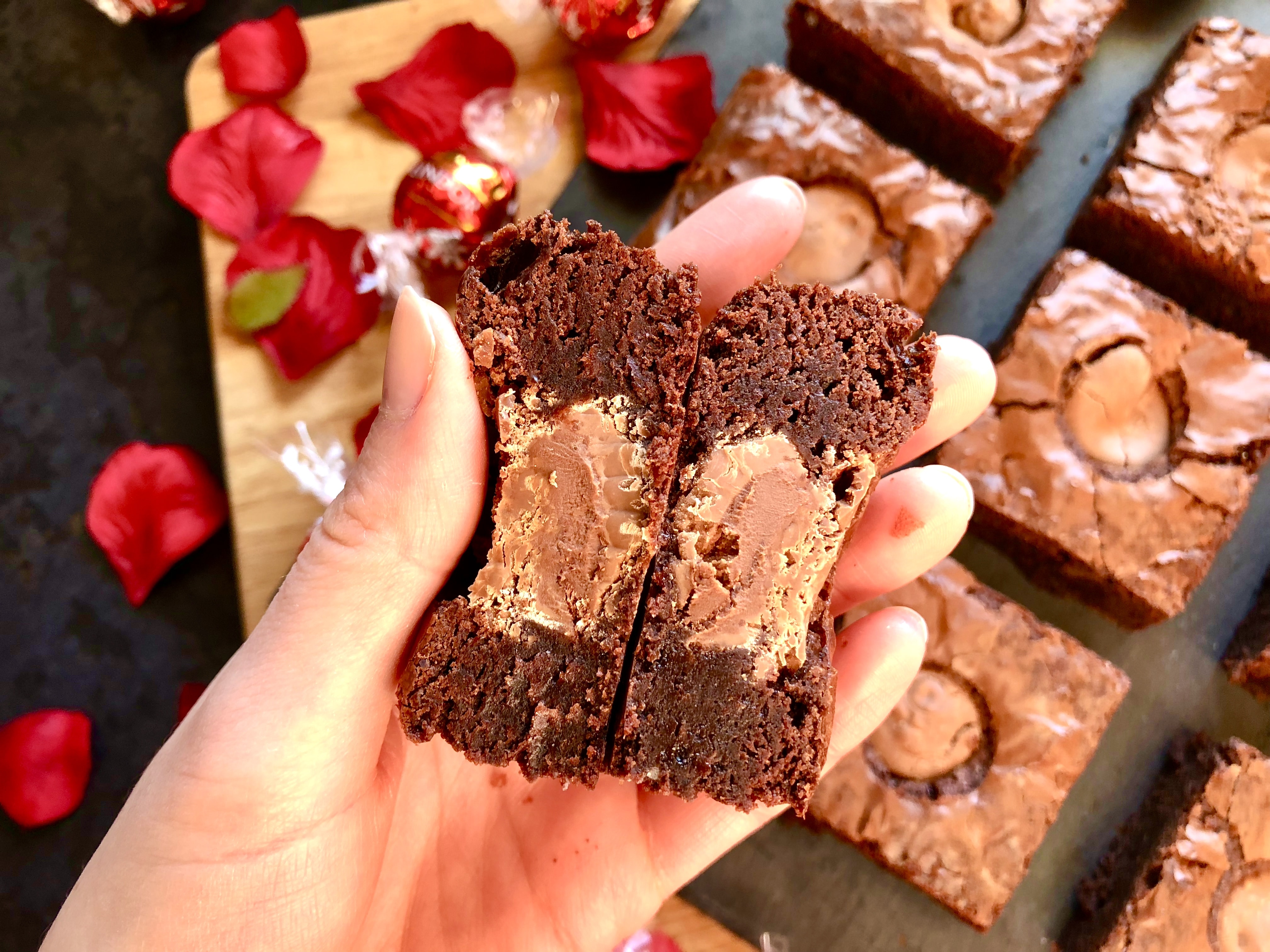 melting lindt lindor brownies