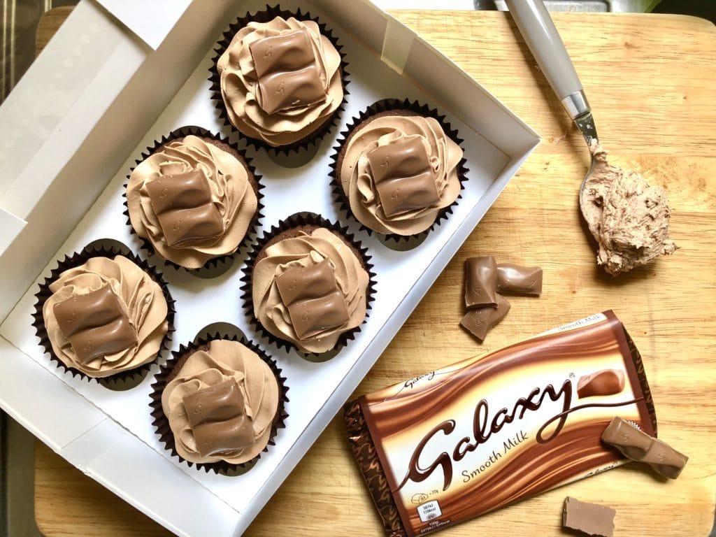 Galaxy chocolate cupcakes