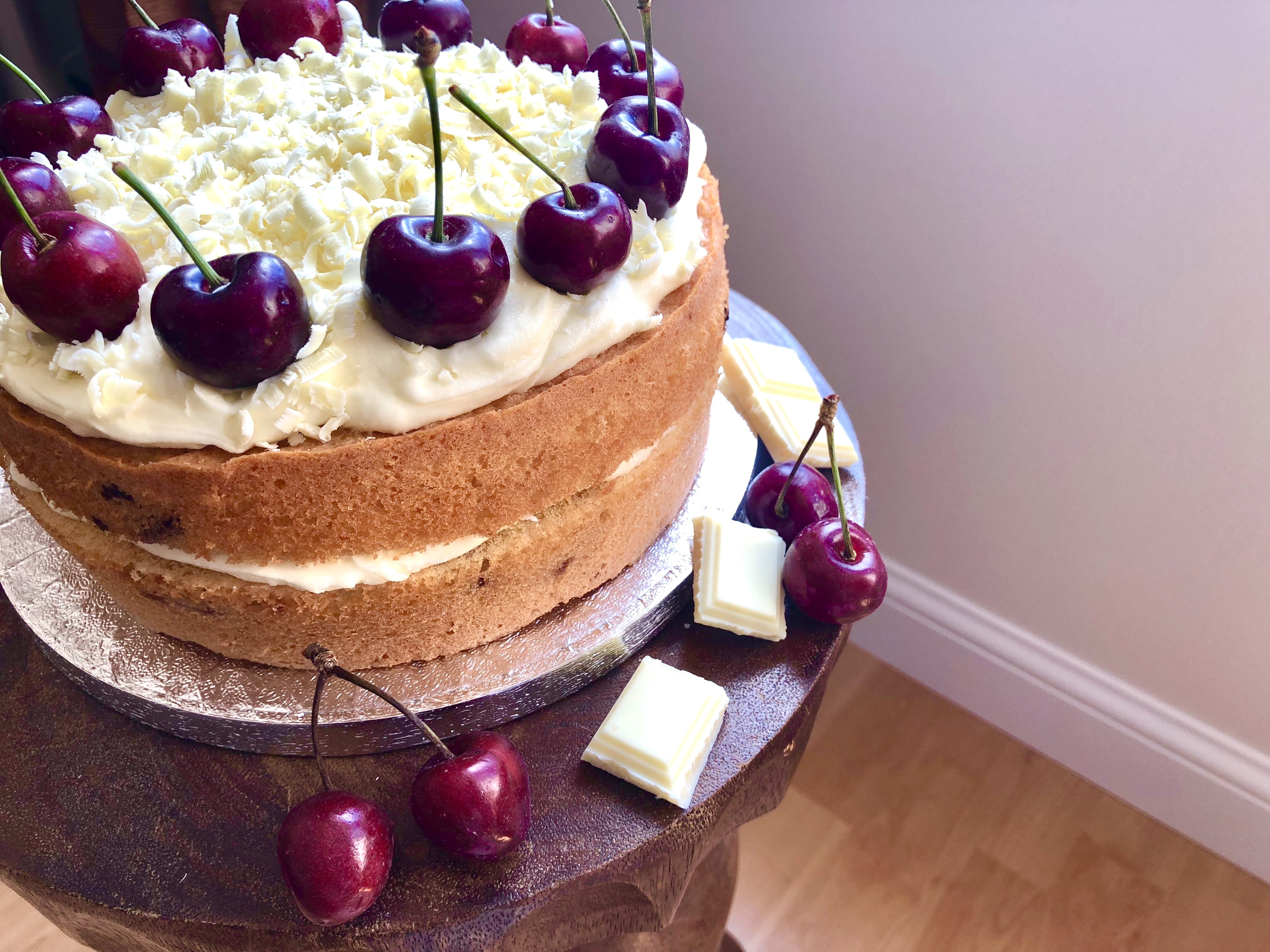 Cherry White Chocolate Cake