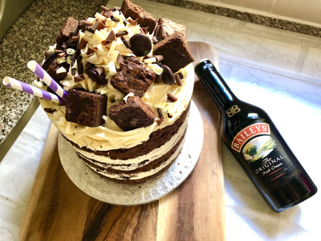 I hadn't made a cake in a while, baileys theme for a family friend 😍 :  r/cakedecorating