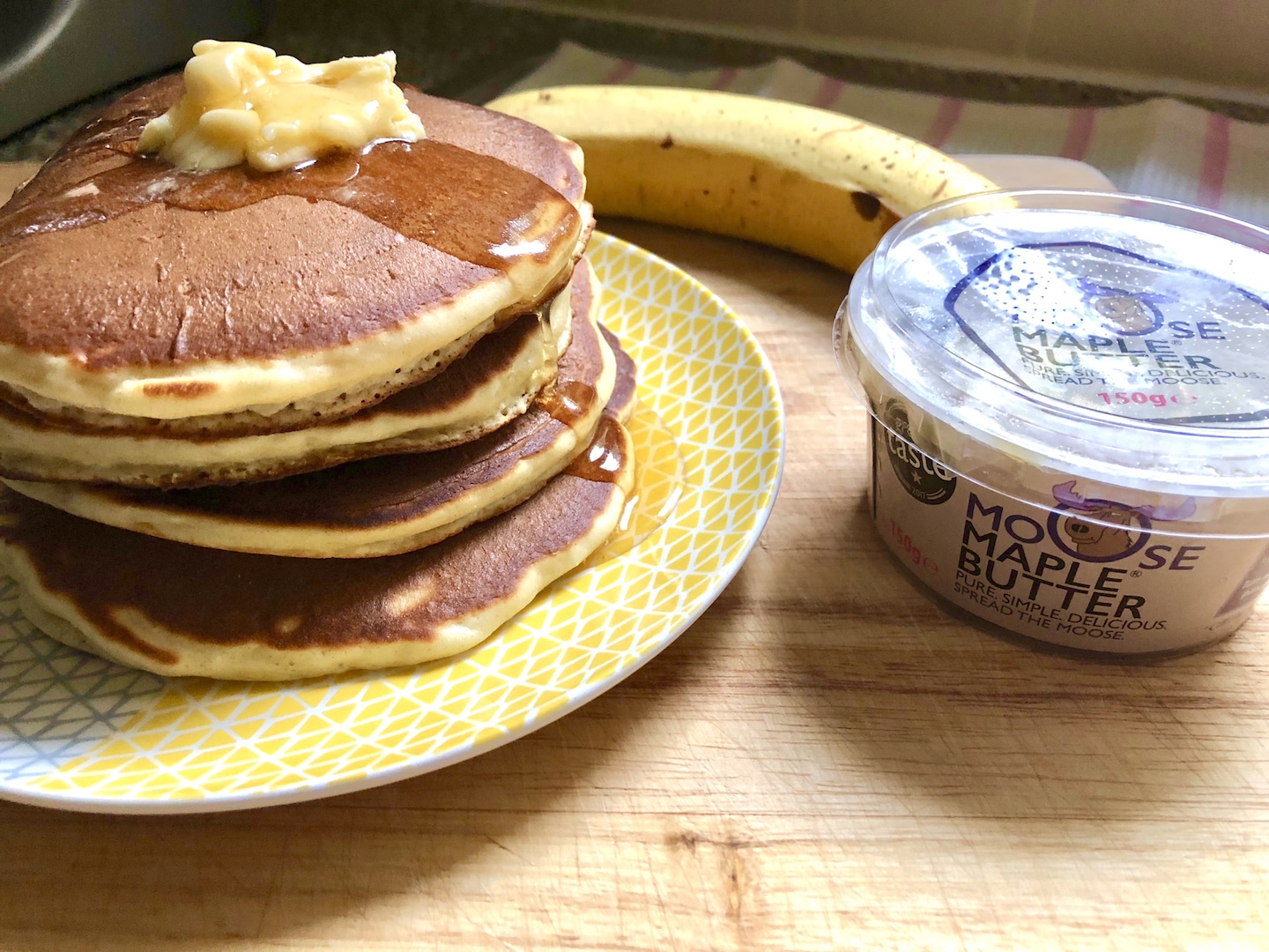 moose maple butter pancakes