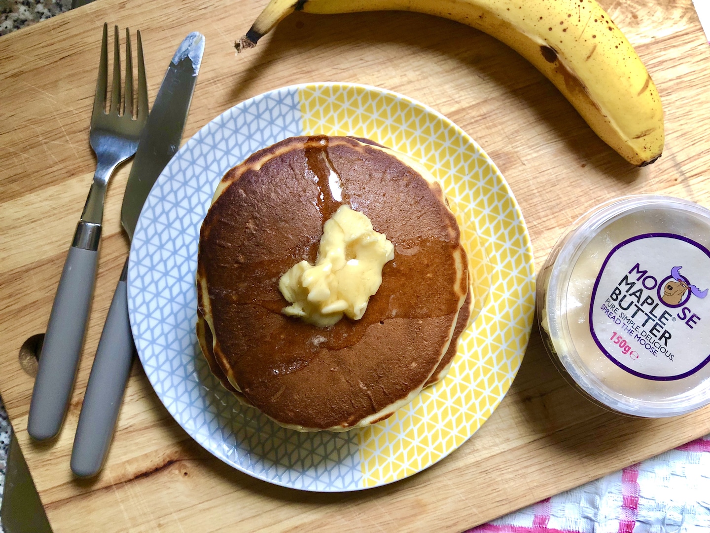 moose maple butter pancakes