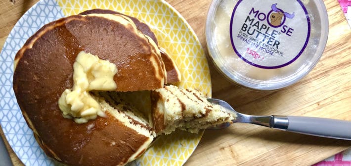 moose maple butter pancakes