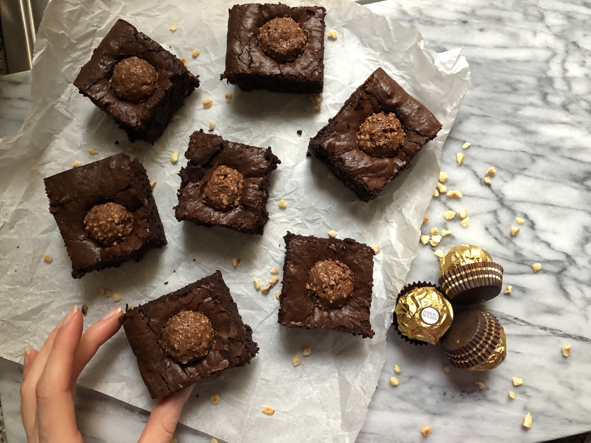 ferrero rocher brownies