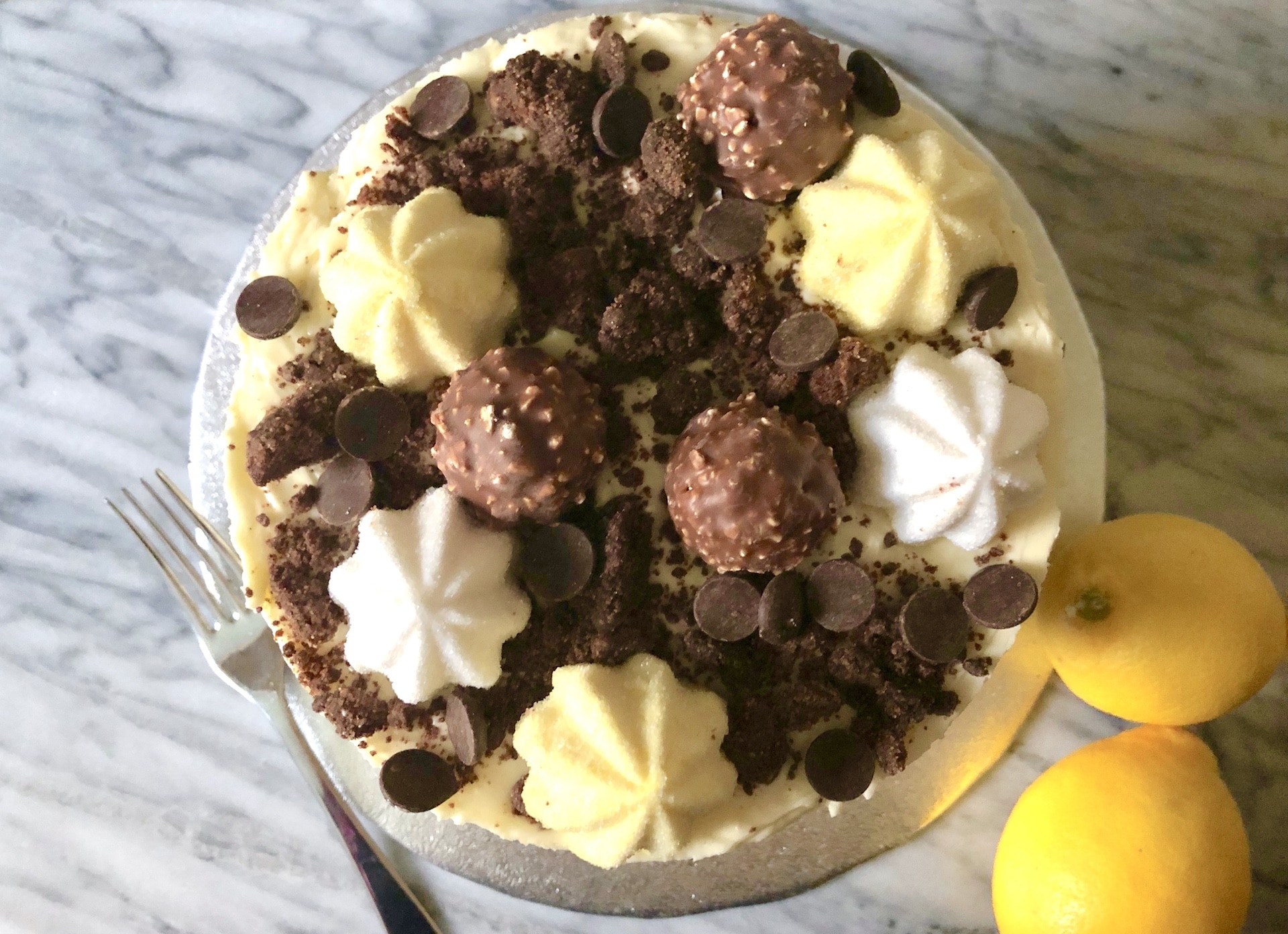 dark chocolate lemon layer cake