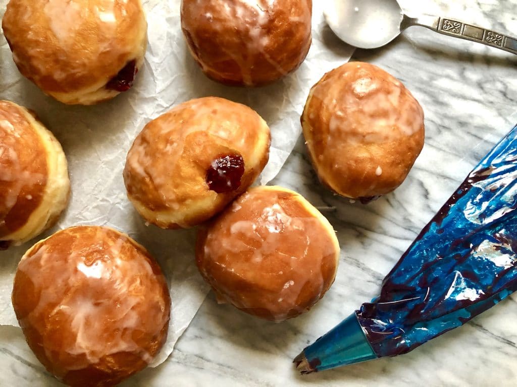 glazed polish doughnuts (paczki)