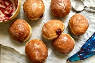 glazed polish doughnuts (paczki)
