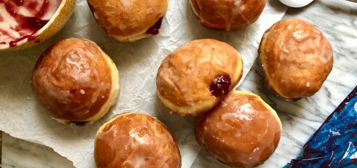 glazed polish doughnuts (paczki)