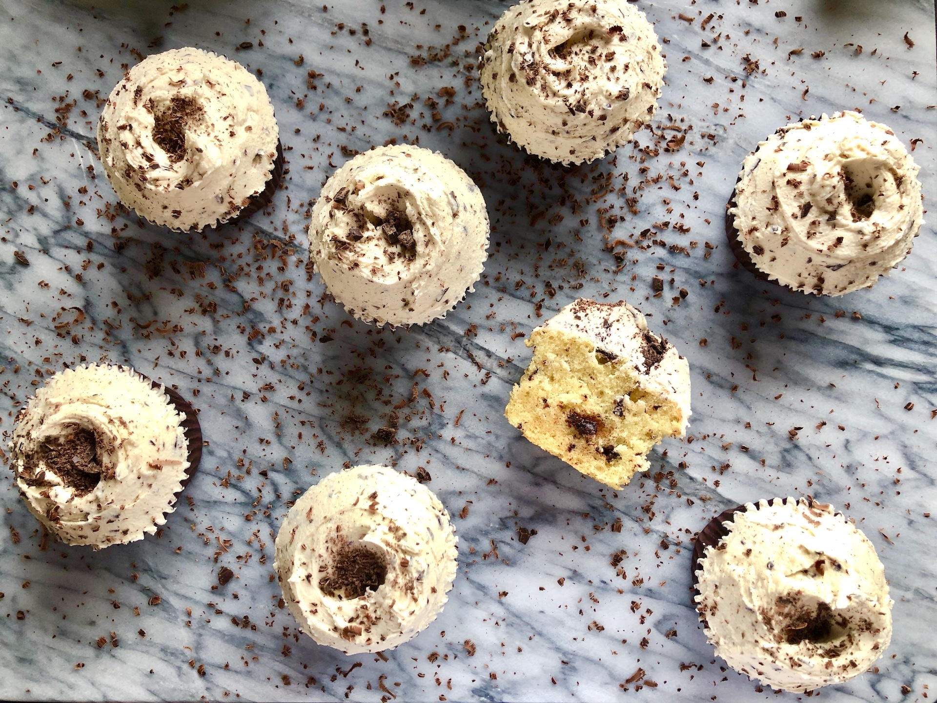 stracciatella cupcakes