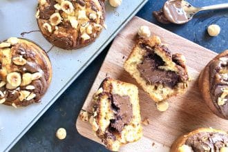 nutella filled banana muffins
