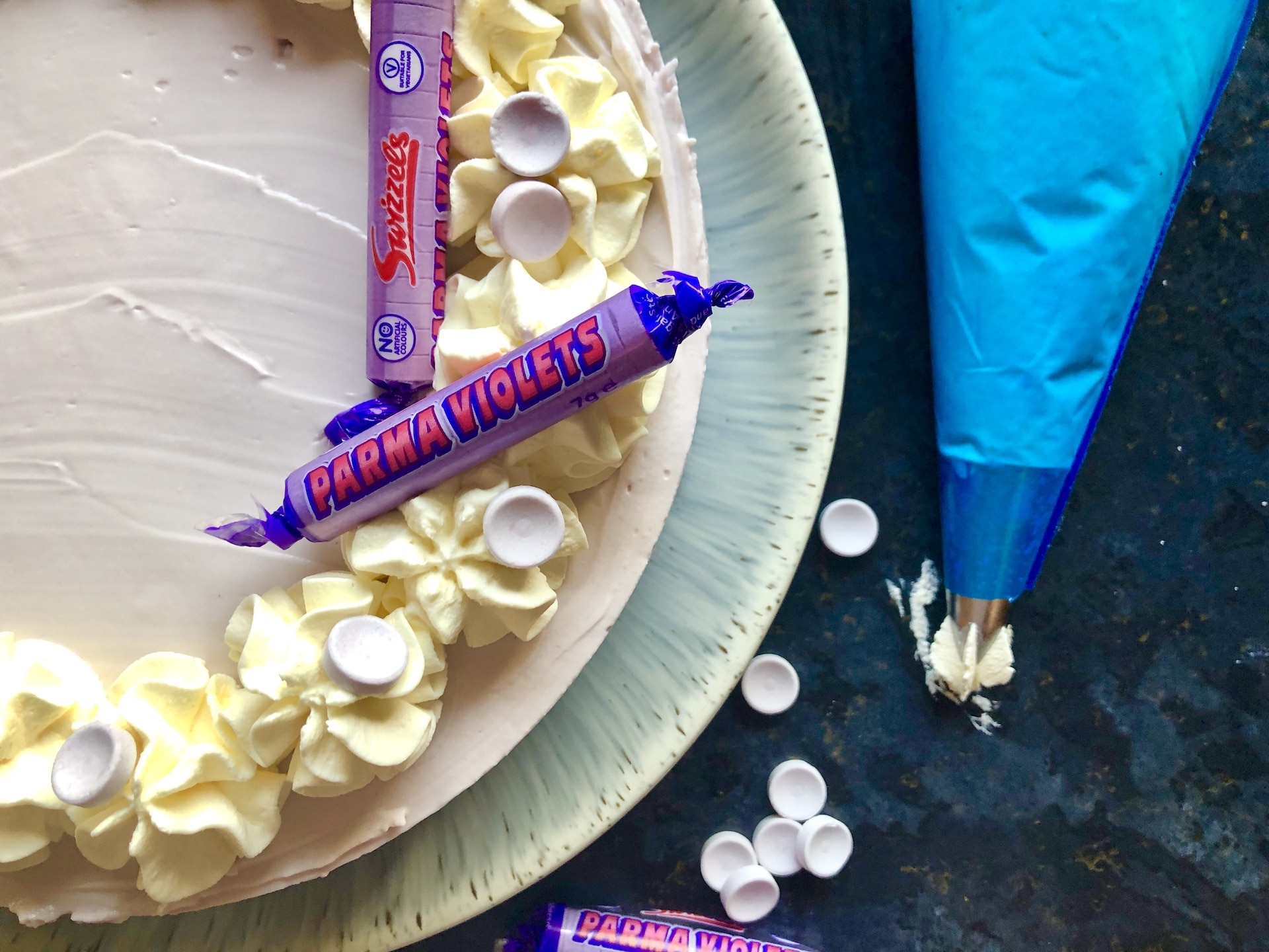 parma violets cheesecake