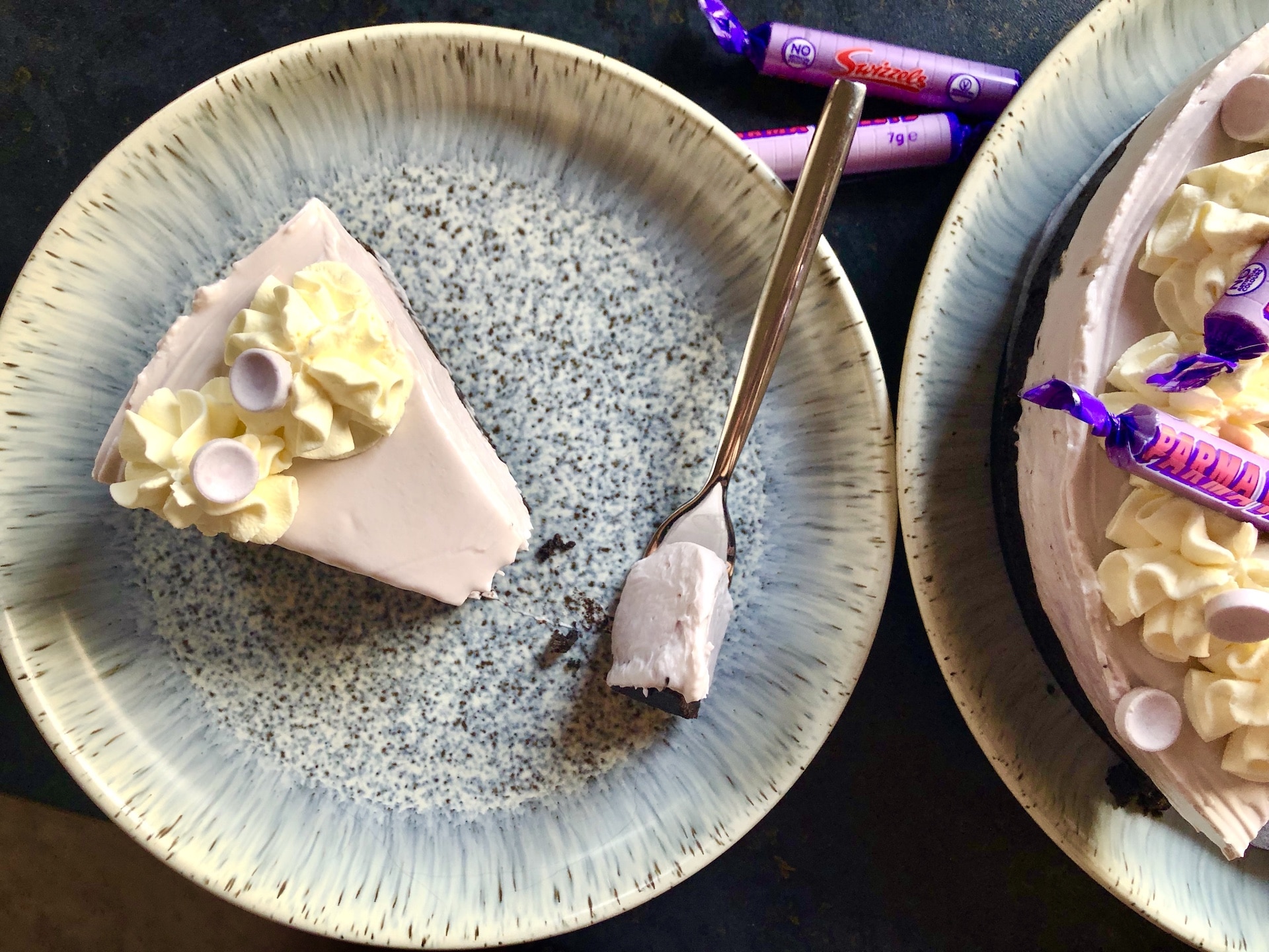 parma violets cheesecake