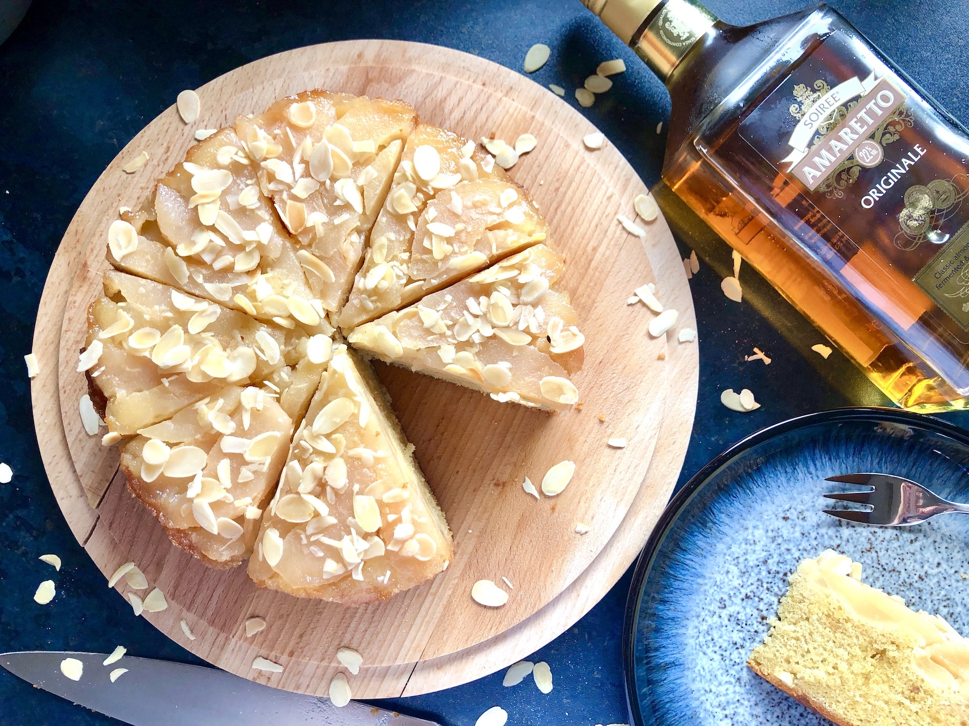 amaretto pear cake