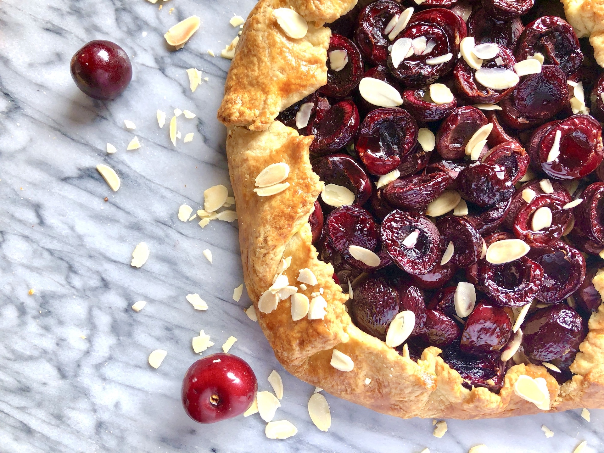 cherry almond galette