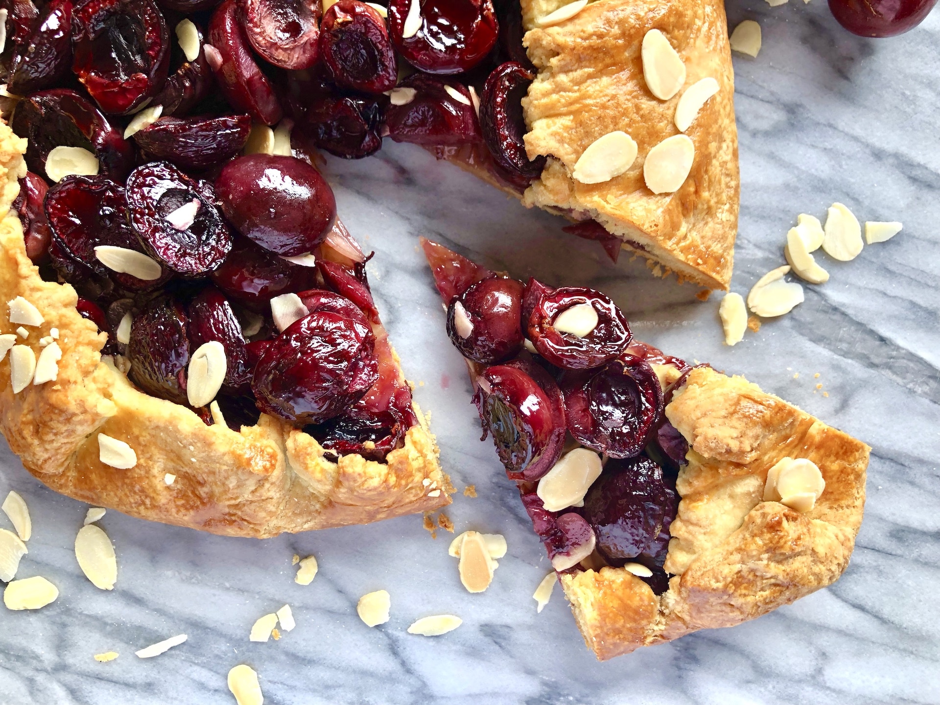 cherry almond galette