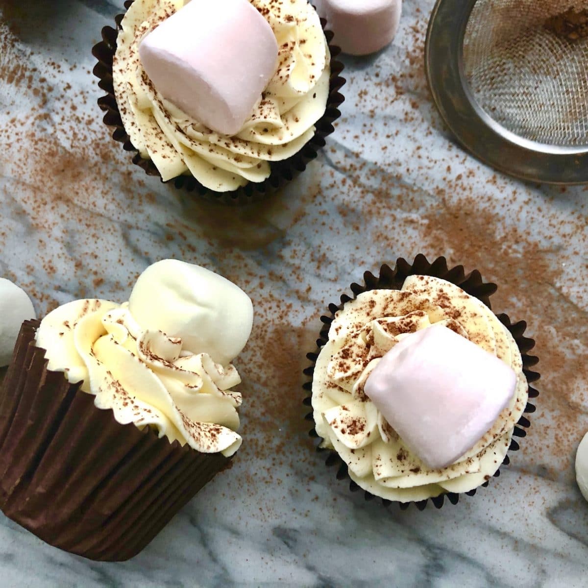 hot chocolate cupcakes