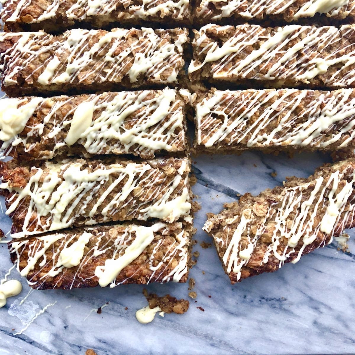 white chocolate peanut butter flapjacks