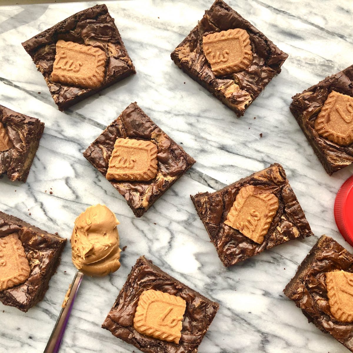 vegan biscoff brownies