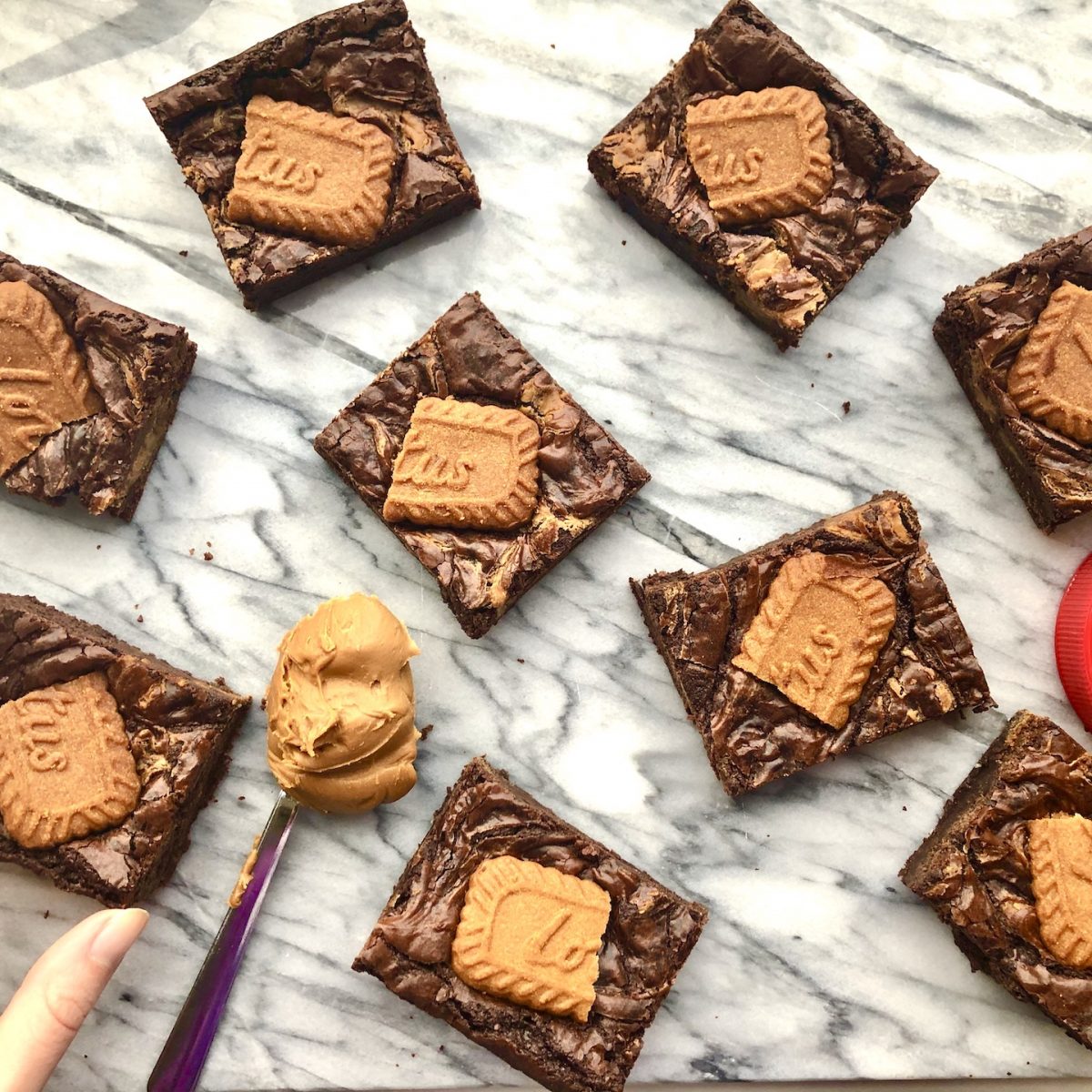 vegan biscoff brownies