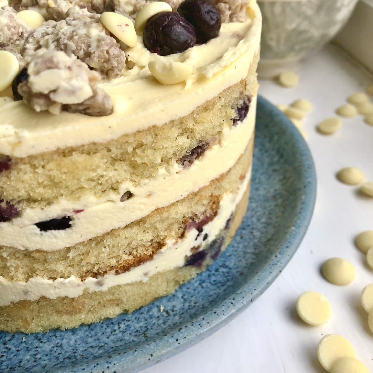 blueberry white chocolate cake