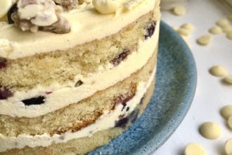 blueberry white chocolate cake