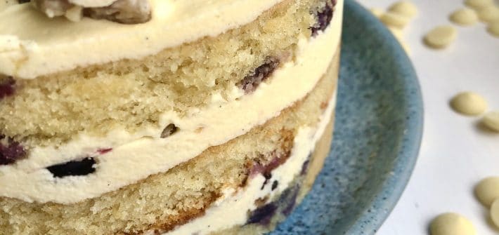 blueberry white chocolate cake
