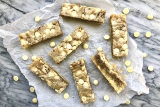 white chocolate mocha blondies