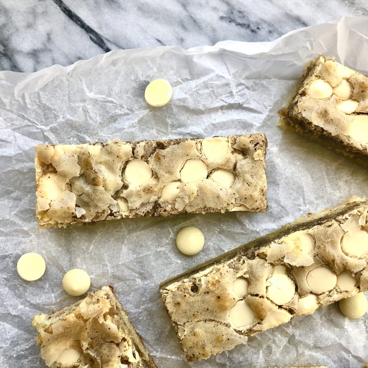 white chocolate mocha blondies