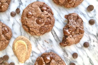 dark chocolate almond butter cookies