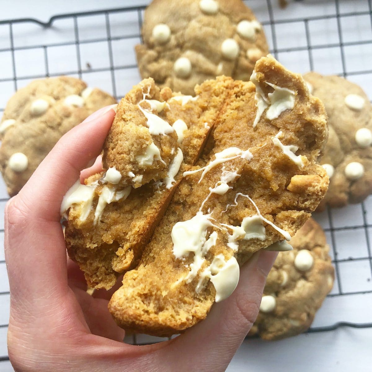 white chocolate peanut butter nyc cookies