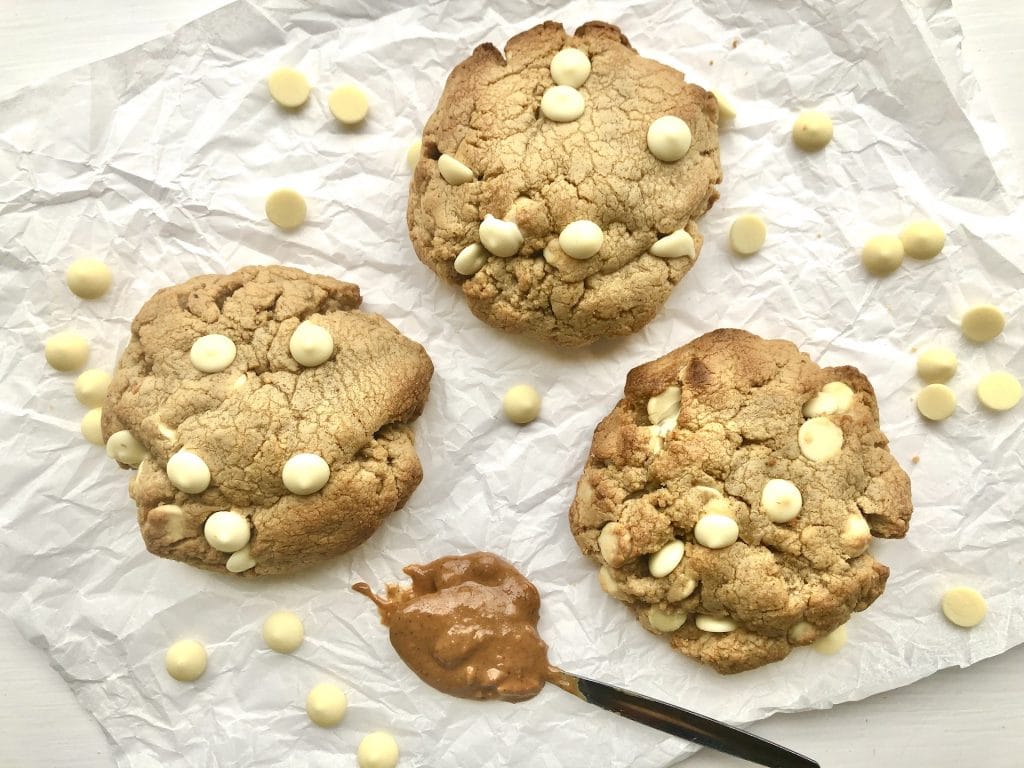 white chocolate peanut butter nyc cookies