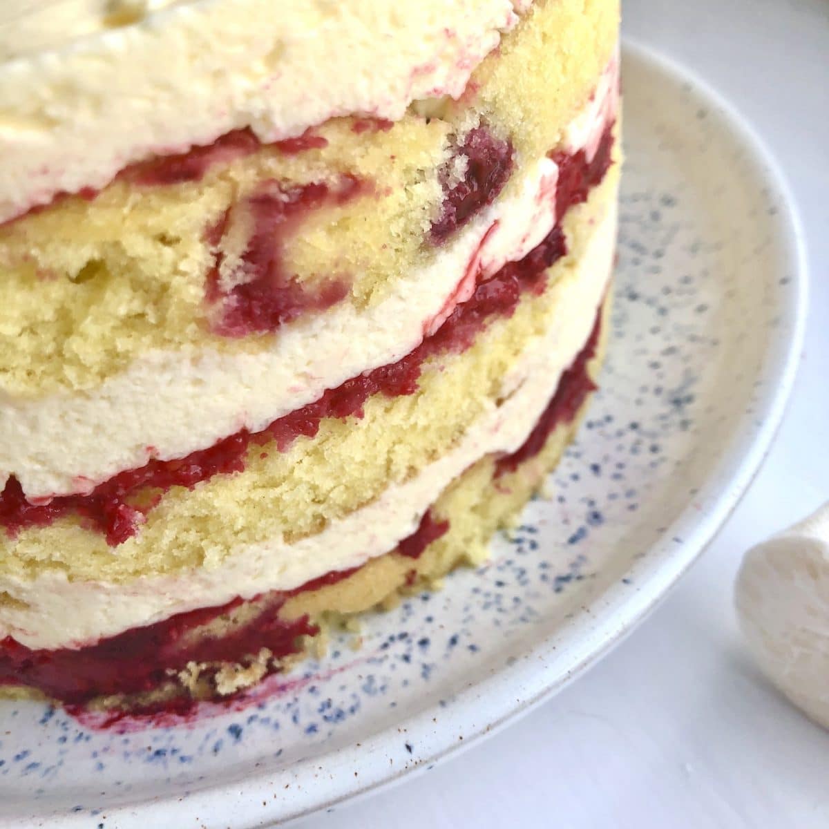 raspberry marshmallow cake