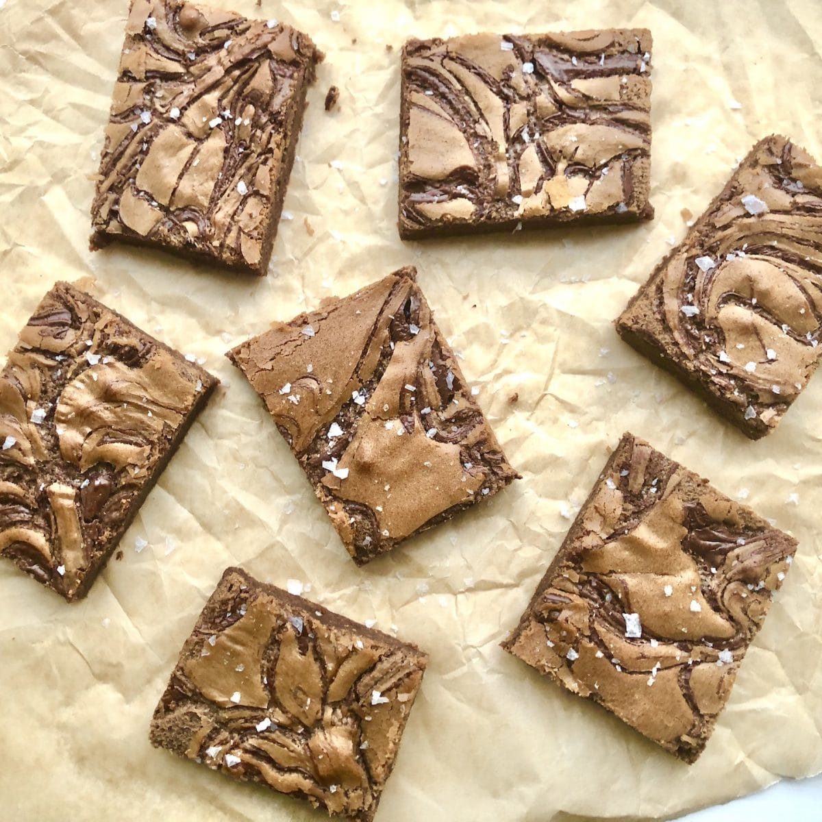 nutella sea salt brownies