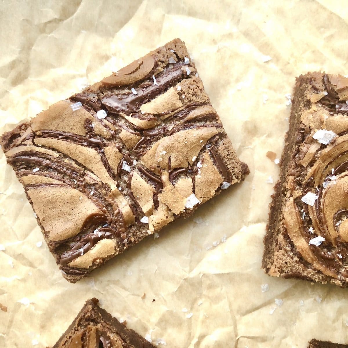 nutella sea salt brownies