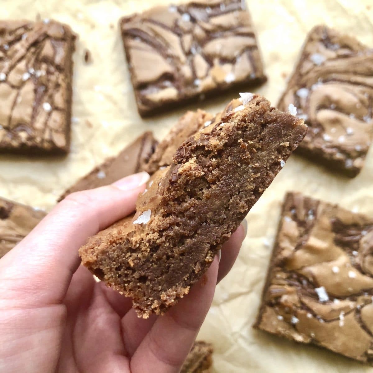 nutella sea salt brownies