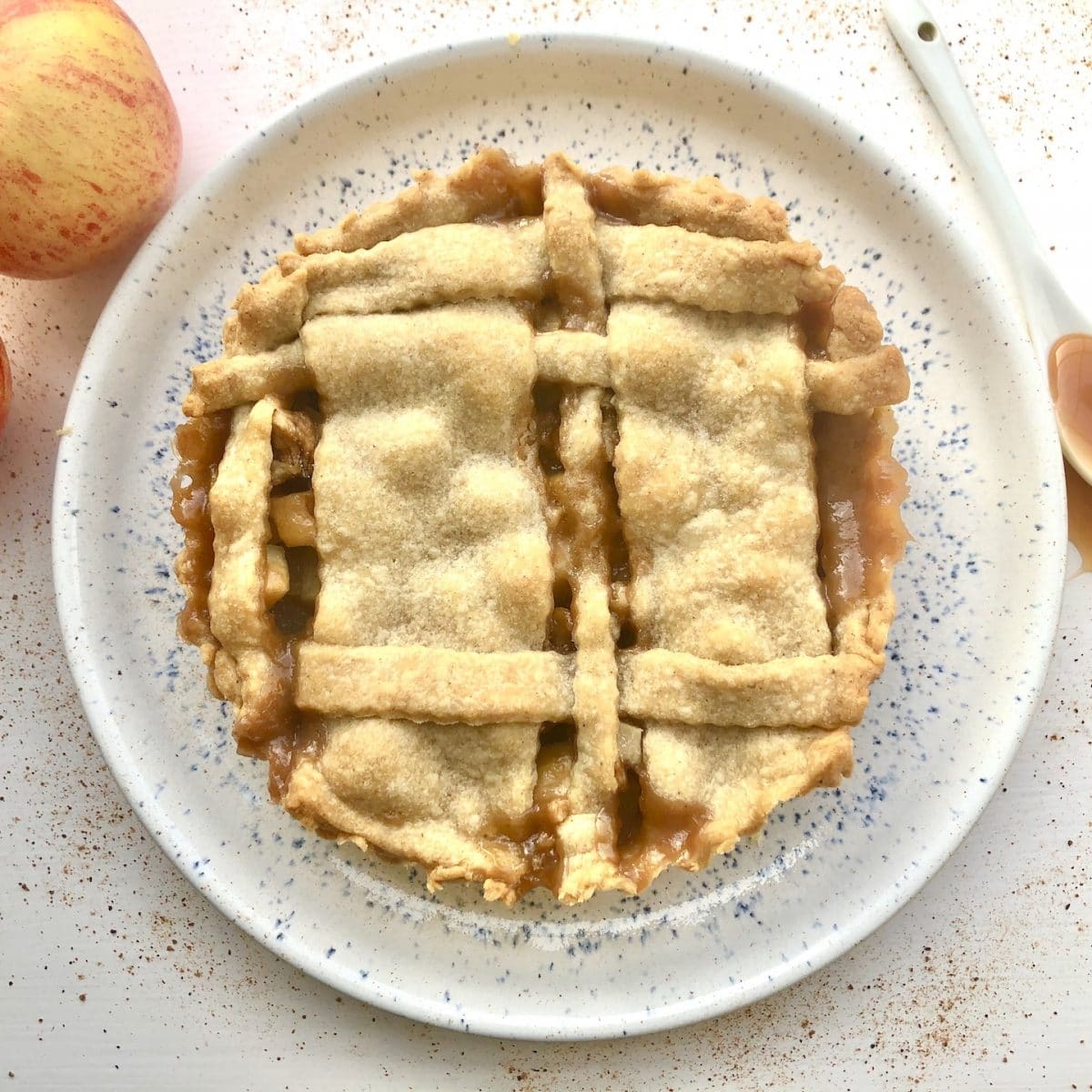 spiced salted caramel apple pie