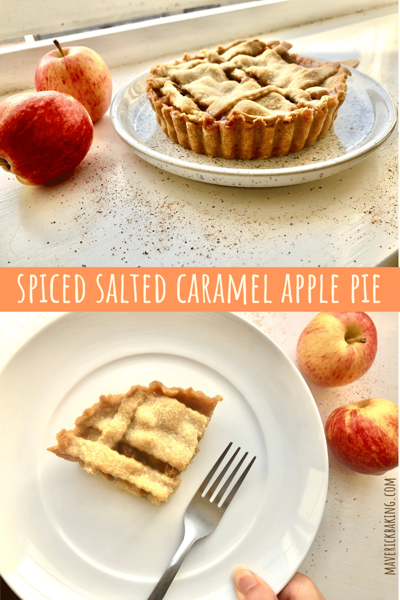 spiced salted caramel apple pie