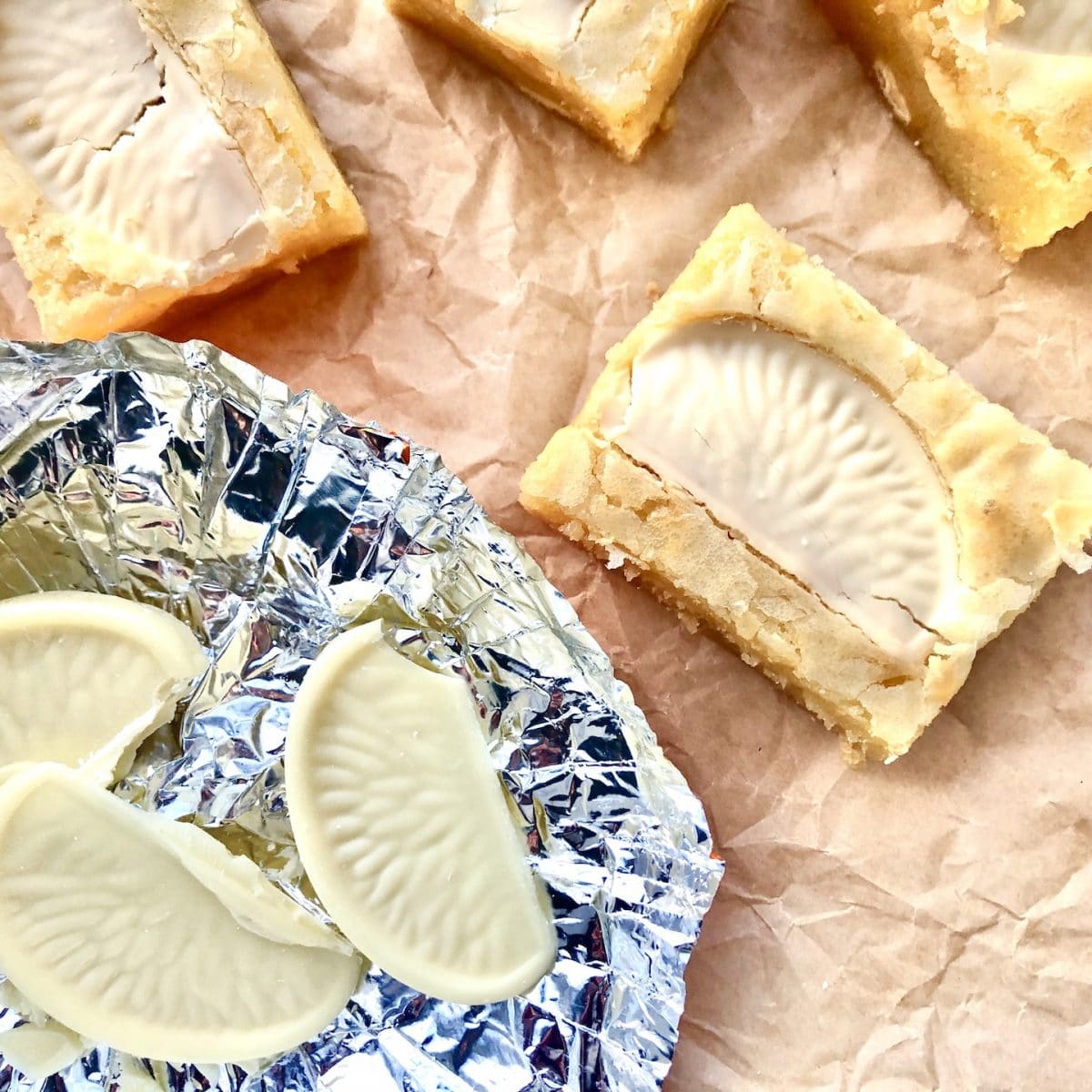 white chocolate orange blondies