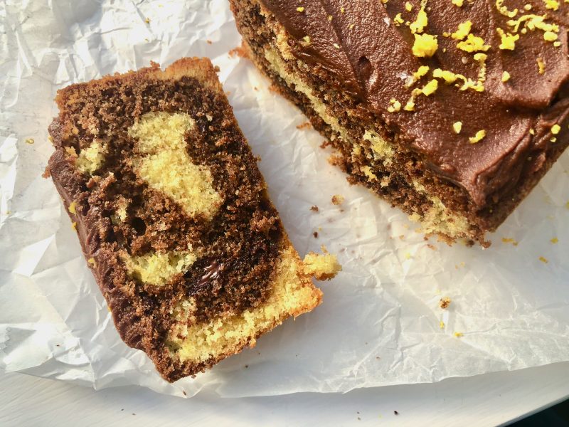 Marbled Chocolate Lemon Loaf Cake – Maverick Baking