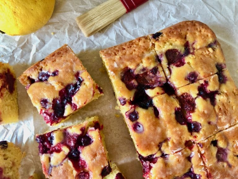 Berry Yoghurt Cake with Lemon Glaze Maverick Baking