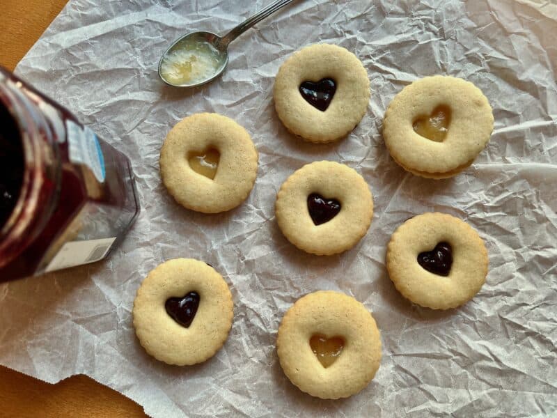 Jam Heart Biscuits