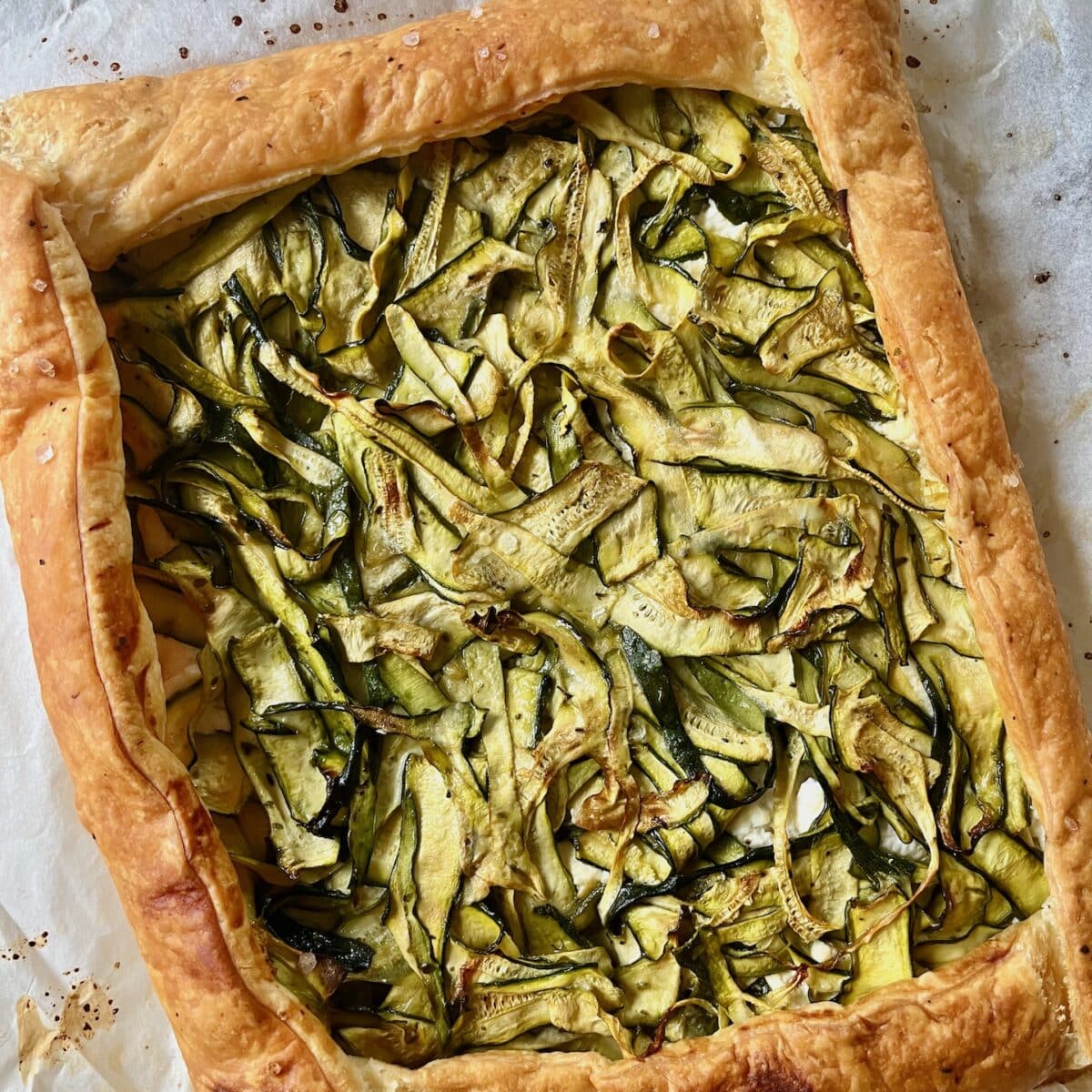 Courgette Ricotta Puff Pastry Tart – Maverick Baking