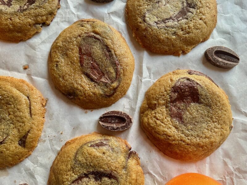 Salted Dark Chocolate Orange Cookies (small batch!)