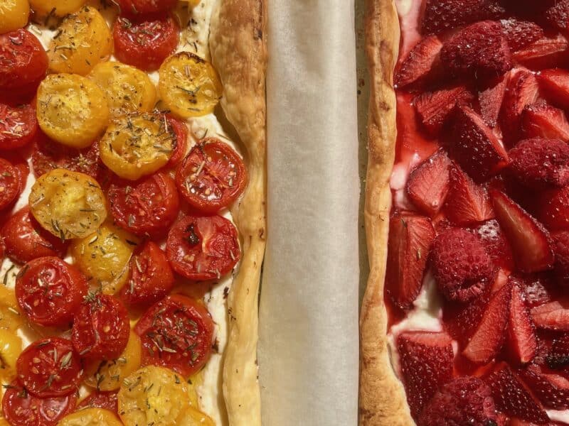 Ricotta Tart Two Ways - Sweet and Savoury